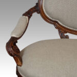 Victorian walnut loveseat - Image 6