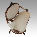 Victorian walnut loveseat - Image 4
