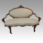 Victorian walnut loveseat - Image 9