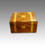 Victorian walnut writing slope