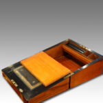 Victorian walnut writing slope - Image 4