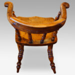 Victorian yew wood captains chair - Image 8