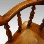 Victorian yew wood captains chair - Image 5