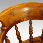 Victorian yew wood captains chair - Image 6