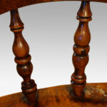 Victorian yew wood captains chair - Image 7