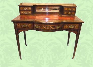 Victorianinlaidbon-heur4.jpg Edwardian Inlaid Rosewood Bon-Heur-De-Jour Writing Desk - Image 1