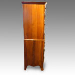 Walnut 1920's bow fronted tallboy chest - Image 5