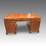 Superb Edwardian walnut pedestal desk Now Sold