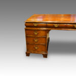 Superb Edwardian walnut pedestal desk Now Sold - Image 12