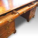 Superb Edwardian walnut pedestal desk Now Sold - Image 9
