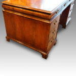 Superb Edwardian walnut pedestal desk Now Sold - Image 8