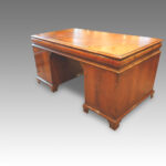 Superb Edwardian walnut pedestal desk Now Sold - Image 4