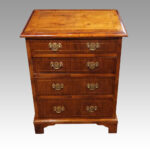 Georgian style walnut bedside chest