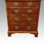 Georgian style walnut bedside chest - Image 4