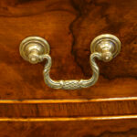 Walnut bow front dressing table - Image 6