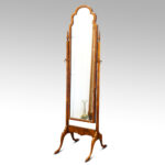 Walnut cheval mirror