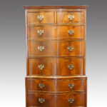 Walnut serpentine tallboy - Image 2