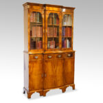 Walnut breakfront bookcase - Image 11
