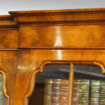 Walnut breakfront bookcase - Image 8