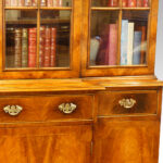Walnut breakfront bookcase - Image 4