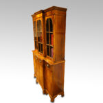 Walnut breakfront bookcase - Image 3
