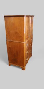 George V walnut gentlemans tallboy - Image 4