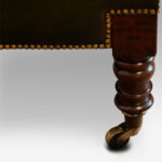 William IV leather button back reclining patent library chair - Image 12