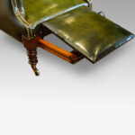 William IV leather button back reclining patent library chair - Image 8