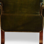 William IV leather button back reclining patent library chair - Image 3