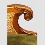 William IV mahogany library chair with bergère caning - Image 8