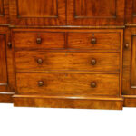 William IV mahogany 4 door break-front wardrobe - Image 12