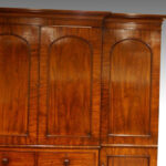 William IV mahogany 4 door break-front wardrobe - Image 2