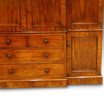 William IV mahogany 4 door break-front wardrobe - Image 3