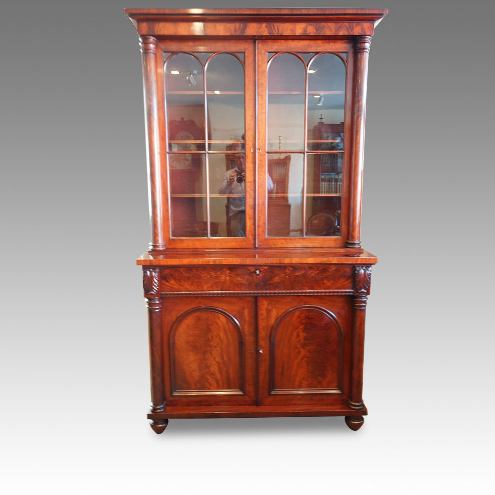 William-IV-mahogany-chiffonier-bookcase.jpg William IV chiffonier bookcase Now Sold - Image 1