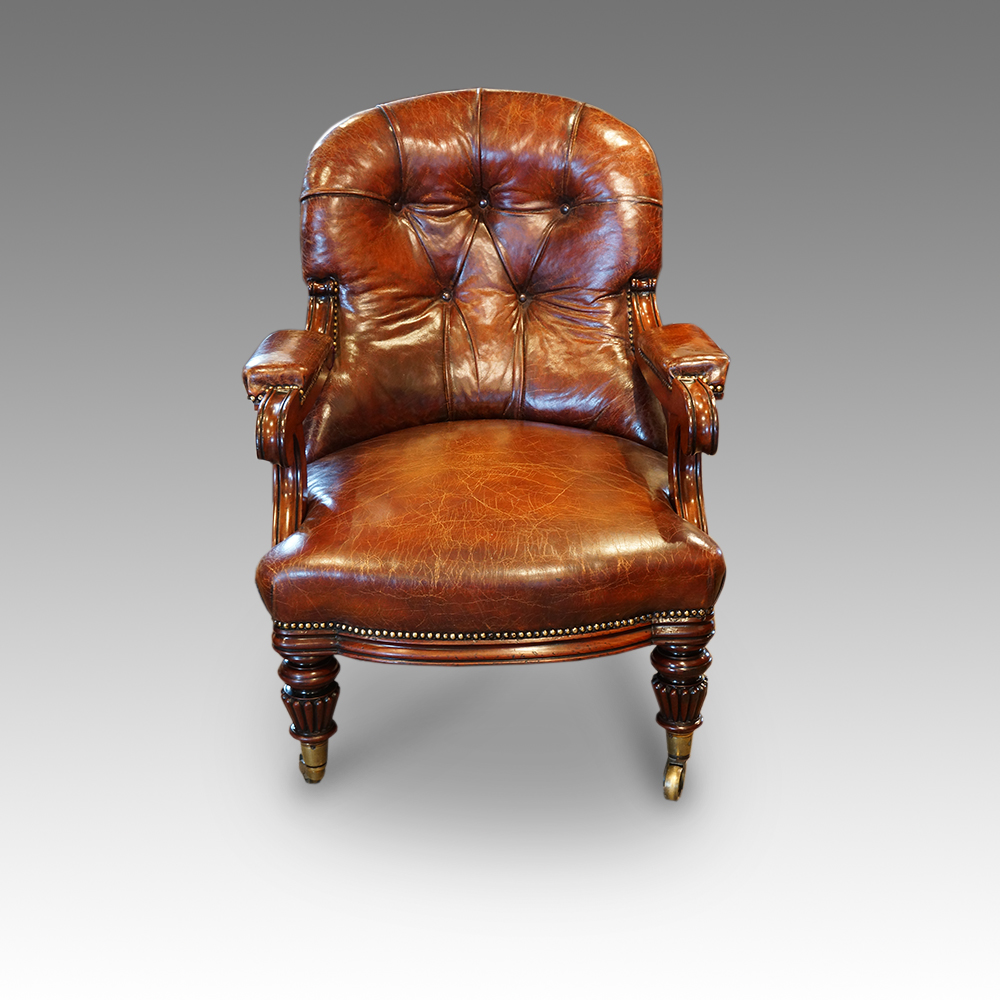 William-IV-mahogany-easy-chair.jpg William IV mahogany easy chair - Image 1