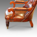 William IV mahogany easy chair - Image 4