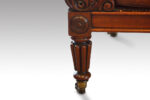 William IV Mahogany Button-Back Leather Easy Chair - Image 4