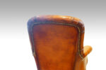 William IV Mahogany Button-Back Leather Easy Chair - Image 2