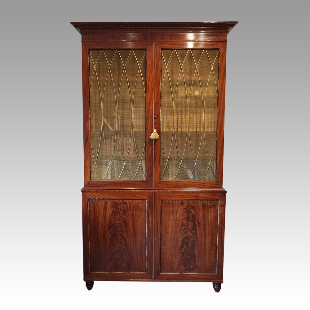 William-IV-mahogany-library-bookcase.jpg William IV mahogany library bookcase - Image 1