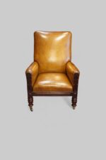 William IV mahogany library chair