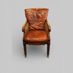 William IV mahogany library chair - Image 5