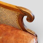 William IV mahogany library chair - Image 3