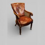 William IV mahogany library chair
