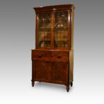 William IV mahogany secretaire bookcase - Image 3