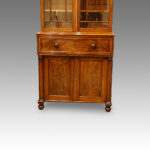 William IV mahogany secretaire bookcase - Image 2