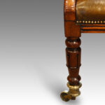 William IV rosewood button-back leather desk chair - Image 3