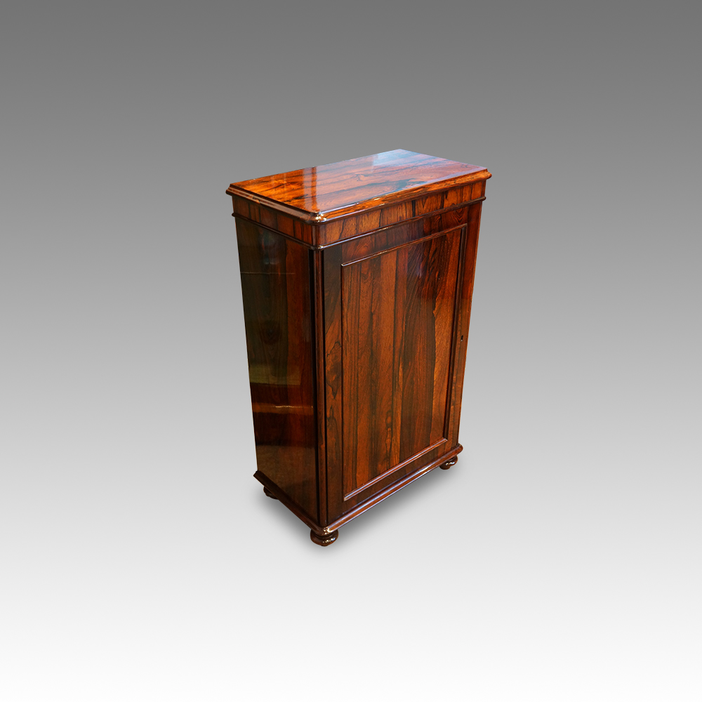 William-IV-rosewood-small-one-door-side-cabinet.jpg William IV rosewood small one door side cabinet - Image 1