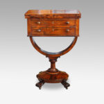 William IV rosewood work and card table