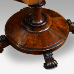 William IV rosewood work and card table - Image 9