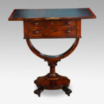 William IV rosewood work and card table - Image 4